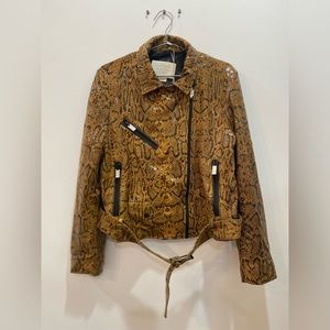 Snakeskin leather jacket